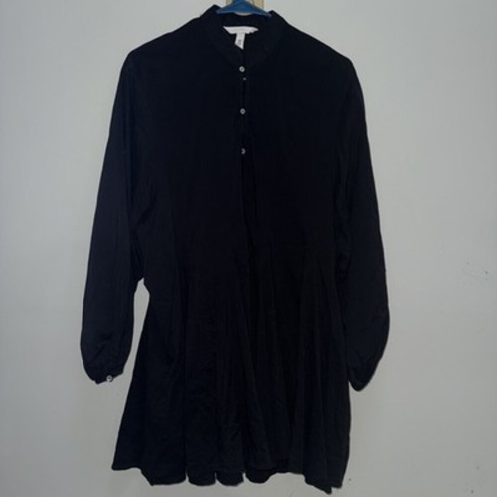 H&M Tunic Top Womens Peasant Medium Boho Black Oversized Goth Grunge Punk